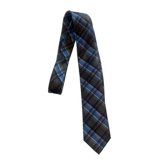 Awareness Kenneth Cole Black and Blue Silk Tie NEW Career Formal - Picture 1 of 7